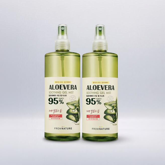 프럼네이처 알로에베라 95% 수딩젤 미스트 [대용량], 500ml, 2개