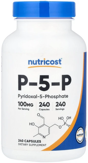 Nutricost 뉴트리코스트 P-5-P 100mg 240 캡슐 영양제 건강보조식품, Nutricost 뉴트리코스트 P-5-P 100mg 2, 1개, 240정 - 쿠팡
