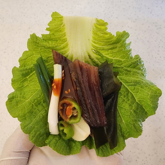 손질 꽁치 과메기, 1개, 야채세트 10미