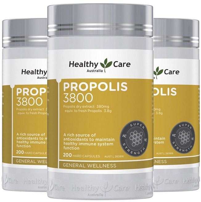 헬시케어 프로폴리스 드라이 엑스트렉트 3800mg 소프트캡슐, 200정, 3개