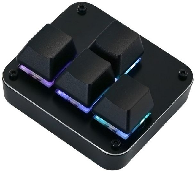 매크로 방향키 미니 체리 4키 한손 USB 키패드 무선, 레드 스위치, 아니요, 화이트, 적축