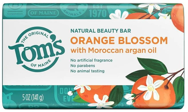 Tom's of Maine 비누 141g 1팩 오렌지 블라썸 Tom's of Maine Natural Beauty Bar Soap Orange Blossom - 쿠팡