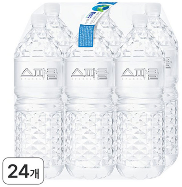 스파클 무라벨 천연암반수 안전한생수 깨끗한물 미네랄워터, 2L, 96개