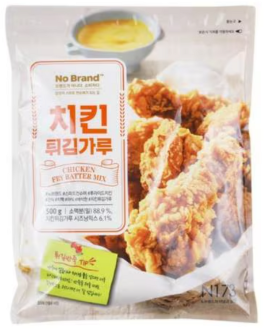 [퀴클리몰] 노브랜드 치킨 튀김가루 500g, 3개
