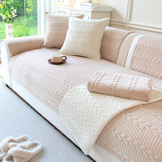 오라이프샵 플라워 극세사 사계절 쇼파패드 미끄럼방지 논슬립 WO2