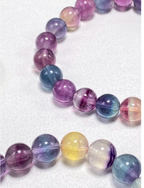 【然杉珠寶】千層螢石手鍊 淺色水晶手串 彩色 『BH125』