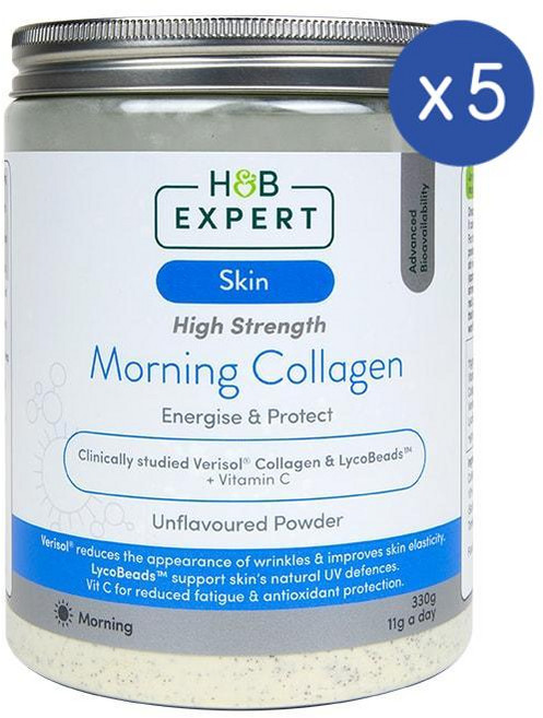 홀랜드앤바렛 모닝 콜라겐 비타민C 무맛 Holland & Barrett Morning Collagen, 5개, 330g