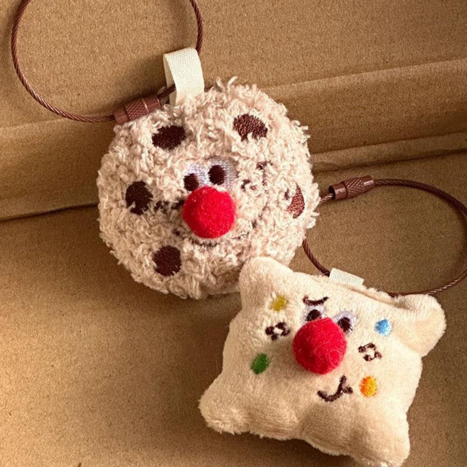 쿠키 인형키링 초코칩 인형 백참 빵 키홀더 귀여운 열쇠고리 친구 커플 우정 선물 인형 핸드폰줄