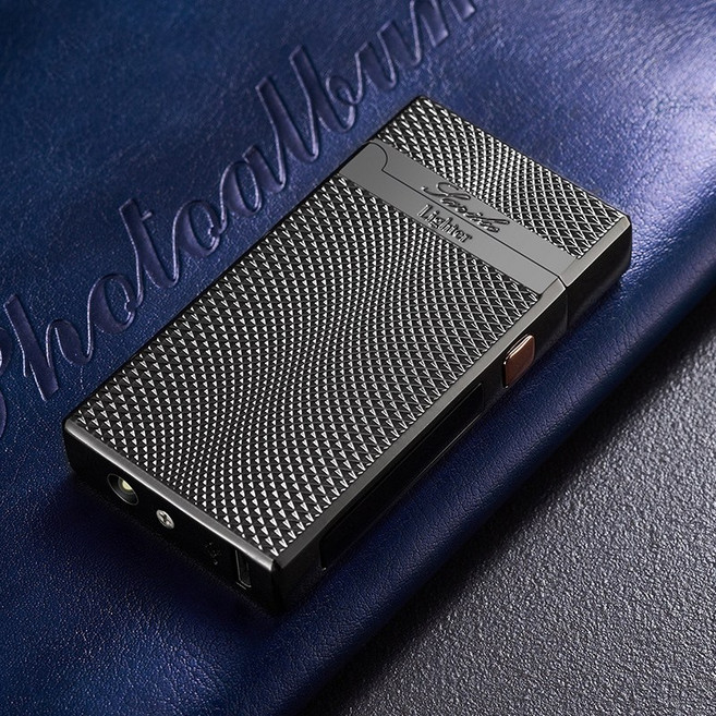 부모님 남친 지인 선물 신기한 후레쉬 라이타 핑사운드 플라즈마 특이한 C타입 USB 충전 전기 라이터, 1개, 블랙(전기)