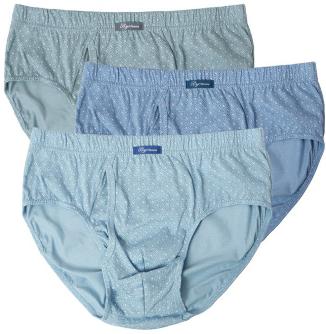 BYC 1069 순면 맥시 삼각팬티 3종 남성용