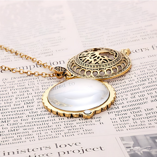 돋보기목걸이 휴대용 패션 엔틱 노안 돋보기, 돋보기목걸이 나무