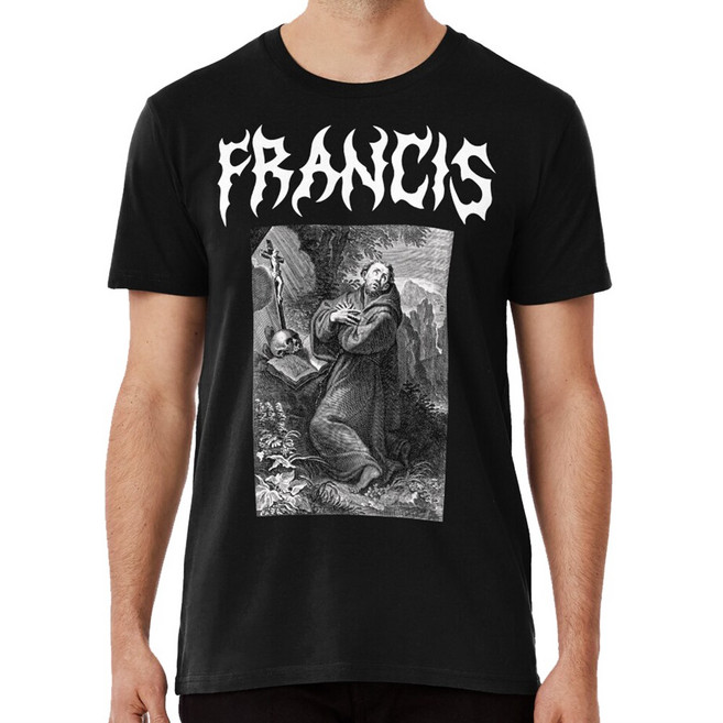 Saint Francis of Assisi - Metal hardcore punk gothic 반팔티