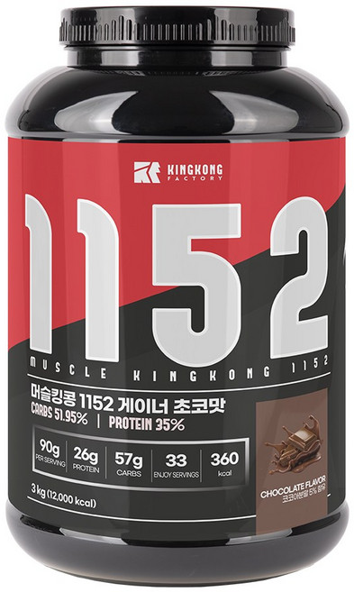 머슬킹콩 1152 게이너 초코맛 3kg, 1개