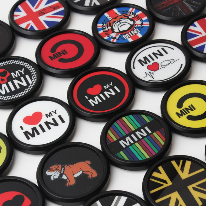 미니쿠퍼 뱃지 엠블럼 그릴 스티커 악세사리, 스티커만 21번