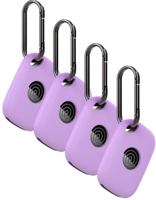 WUNIAK Life360 Pro (2024) Tile 케이스 블루투스 트래커 부드러운 실리콘 보호 휴대용 긁힘 충격 방지 4팩 화이트 260316, PURPLE