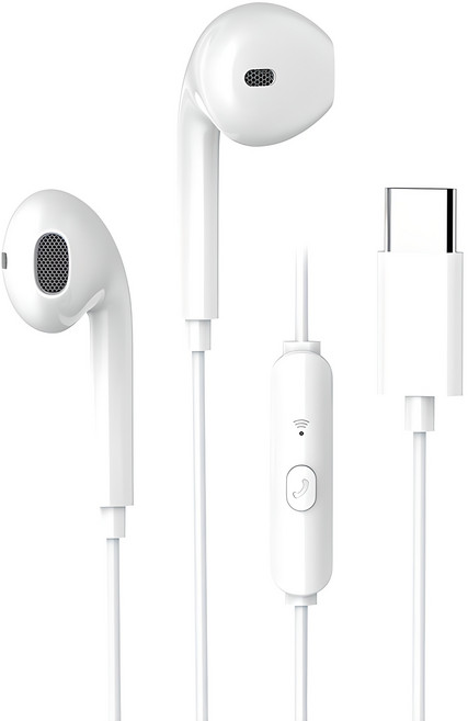 맥스틸 애플 아이폰 삼성 갤럭시 호환 C타입 오픈형 유선 이어폰 GM-EC20 화이트