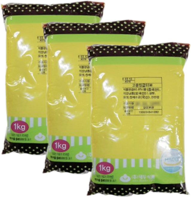 대두 고운앙금 55M 적앙금(팥앙금), 3개, 1kg