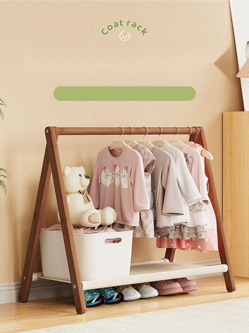 스탠드형 강아지 옷걸이 펫 원목 미니 행거, 7. 50x90 내추럴