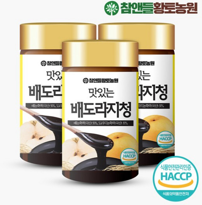 참앤들황토농원 맛있는 배도라지청, 250g, 1개입, 3개