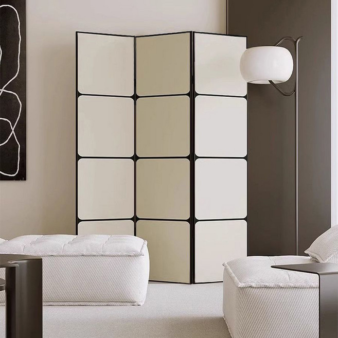 파티션 가림막 공간분리 접이식 파티션 인테리어 파티션 거실 발코니 카페 가림막 병풍 이동식파티션 가벽 병풍 업소용 사무용 1200*1800, 화이트 3단