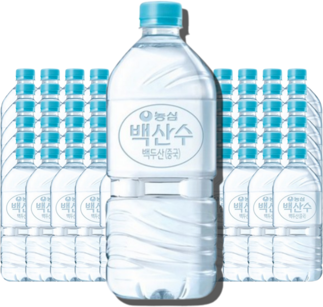 [혼합 유/무라벨] 농심샘물 백산수 1리터 물특가 마시는 미네랄 라벨있없, 72개, 1L