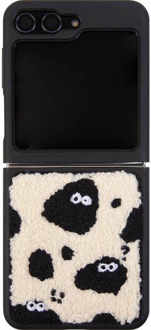 먼지 뽀글이 자수 범퍼 케이스