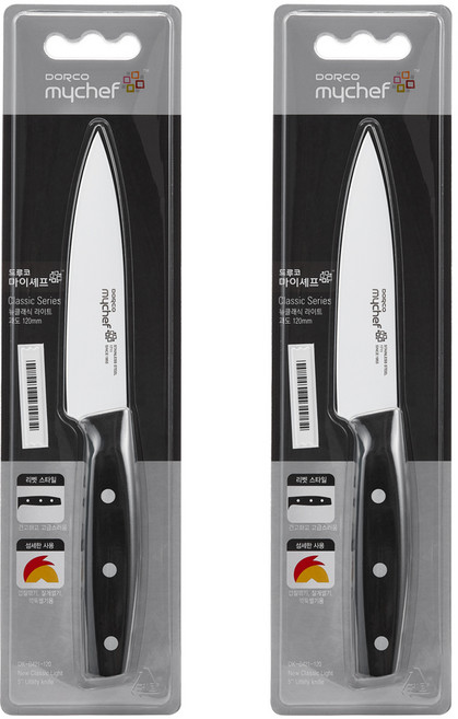 도루코 마이셰프 뉴클래식 라이트 과도 120mm X 2개, 블랙