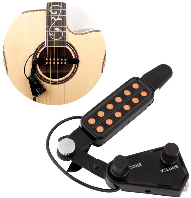 통기타 픽업 음량 조절가능 진동단자 엠프 기타픽업, 단품, 1개