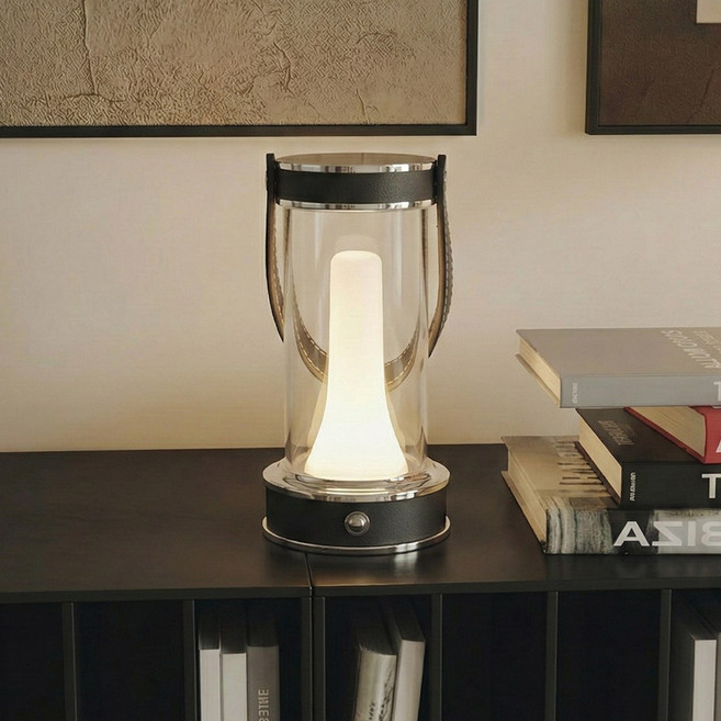 코넬 미니 무선 LED 램프 무드등 단스탠드 캠핑 렌턴 인테리어 오브제 탁상 조명, 미드나잇블랙