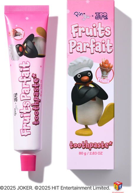 투스티 맛있는치약 핑구 남극치약 과일파르페 수분치약, 1개, 80g