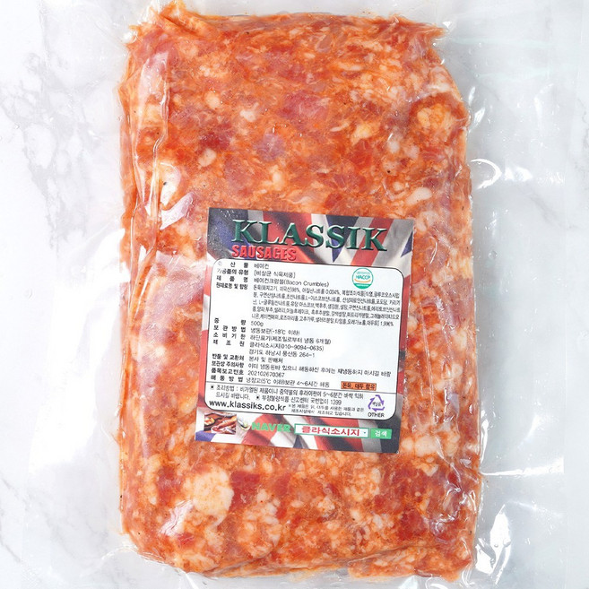 [클라식소시지] 베이컨 크럼블(Bacon Crumbles) 500g, 1개