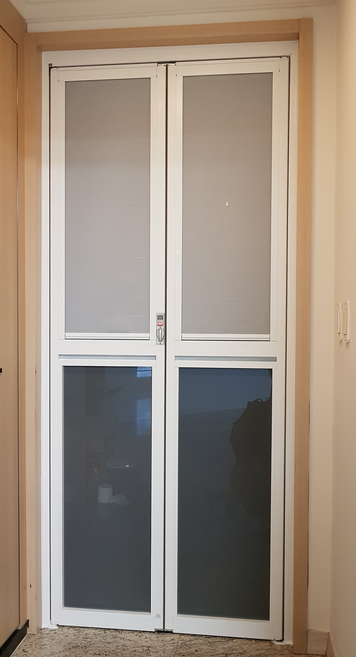 윈커버뚝딱이방충망/현관방충망/접이식현관방충망/현관방범방충망/현관안전방충망/윈커버방범방충망/윈커버안전방충망, 좌측경첩, 그릴망, 없음