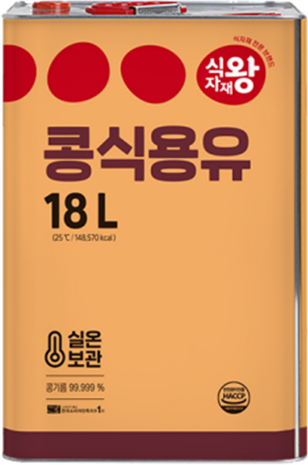 식자재왕 콩식용유, 1개, 18L