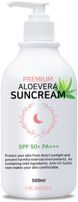 DRMOON 프리미엄 알로에베라 선크림 SPF50+ PA+++, 500ml, 2개