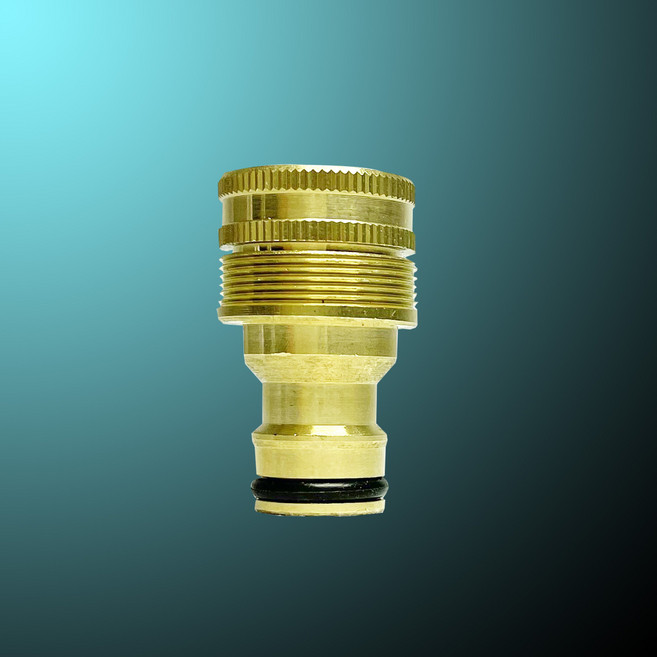 유현 2대 프리미엄 매직호스 고압 분사기 세차 정원 주방 요술호수, 호스부품-황동어댑터, 골드, 4cm