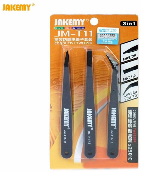 자케미 3종 수리 핀셋 ESD프리 전자제품, #상품#, 1개