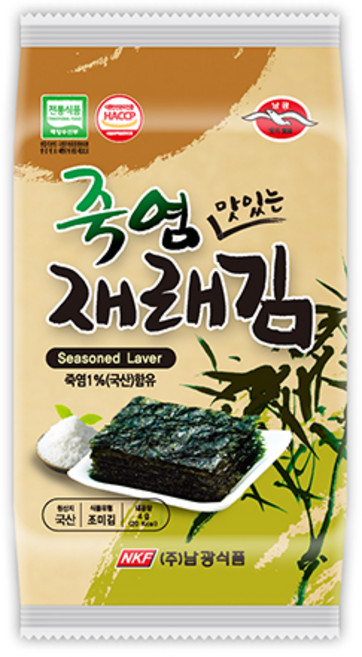 본사직영 죽염재래김 9절8매 4g 50봉 식탁용 남광김, 50개