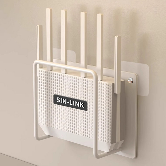 하우쏠 무타공 공유기 와이파이 틈새 선반 거치대 정리대, 2개, 화이트
