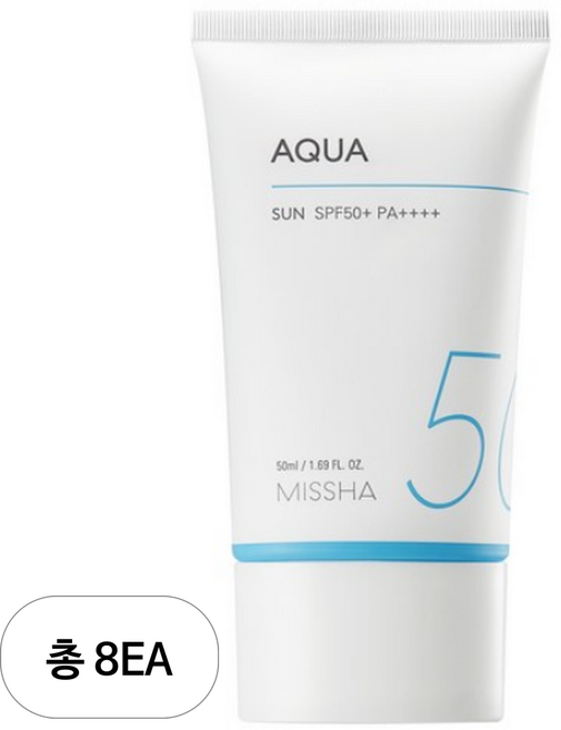 미샤 올 어라운드 세이프 블록 아쿠아 선 젤 SPF50+ PA++++, 50ml, 8개