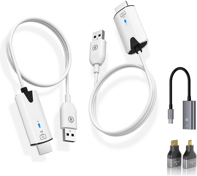 무선 HDMI 송신기 및 수신기 세트 30m 전송 거리 1080P HD 화질 지원, 송신기+수신기, 1개