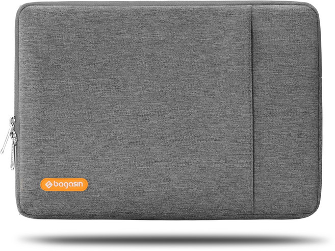 bagasin 노트북 파우치 노트북 가방 학생 직장인 삼성 맥북 HP 델 14-17인치, 1개, 그레이