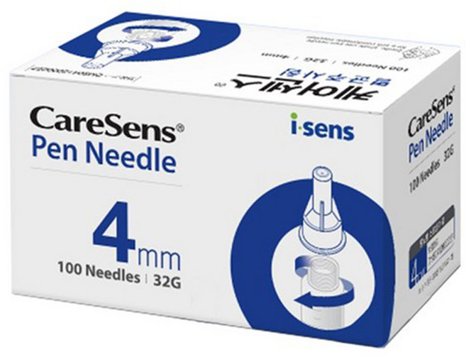 케어센스 주사바늘 멸균주사침 인슐린 펜니들 (4mm), 1개, 펜니들 300개
