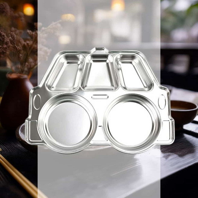 어린이 스텐식판 급식 유아 키즈 가정용 소형 아동, 자동차식판