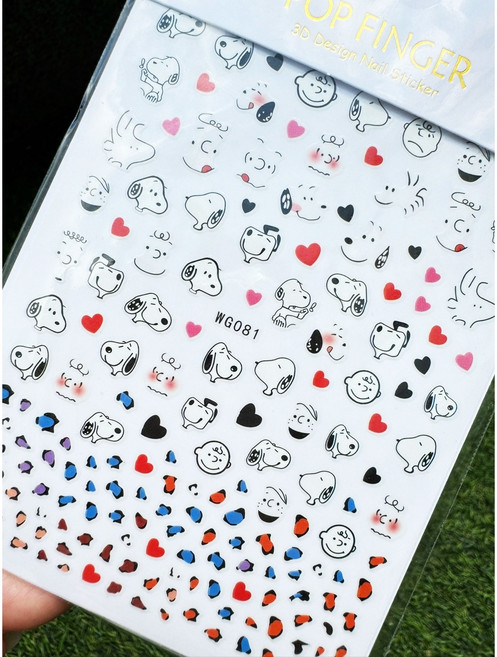 스누피 네일스티커 -2번, S-135/ 스누피 네일스티커 -2번