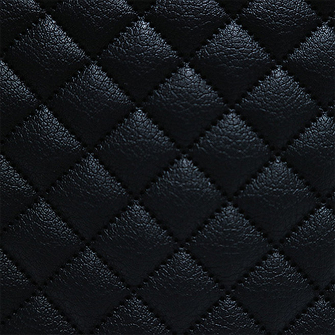 한눈알 고주파 레자원단 엠보싱 방수 인조가죽 국산, 블랙 작은사각
