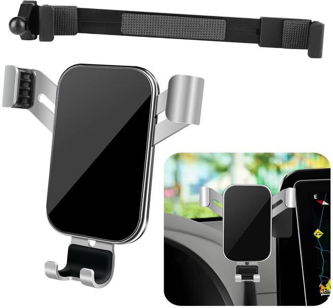 현대 코나 2026 및 일렉트릭 오토 인테리어 액세서리용 룬킨 자동차 휴대폰 거치대 충전 내비게이션 화면 스탠드 액세서리, 1 for Kona 2018 [Fit 10 25 inc