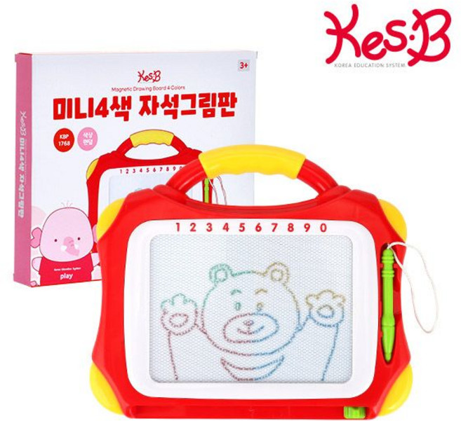 [캐스B]플레이 미니4색자석그림판(1768)(색상랜덤), 1개