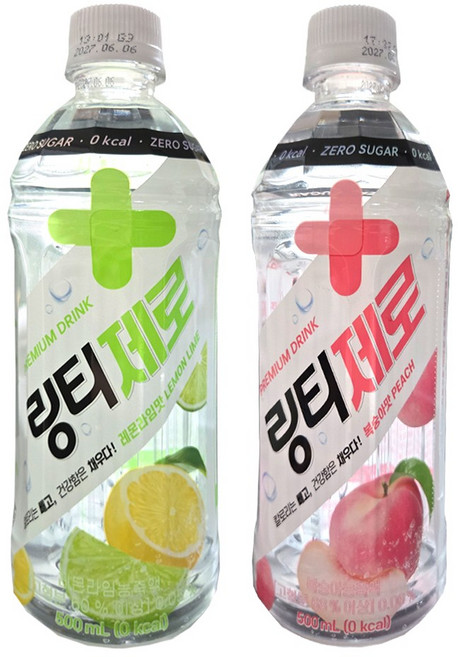 링티 제로 복숭아6개+라임6개 총12개, 12개, 500ml