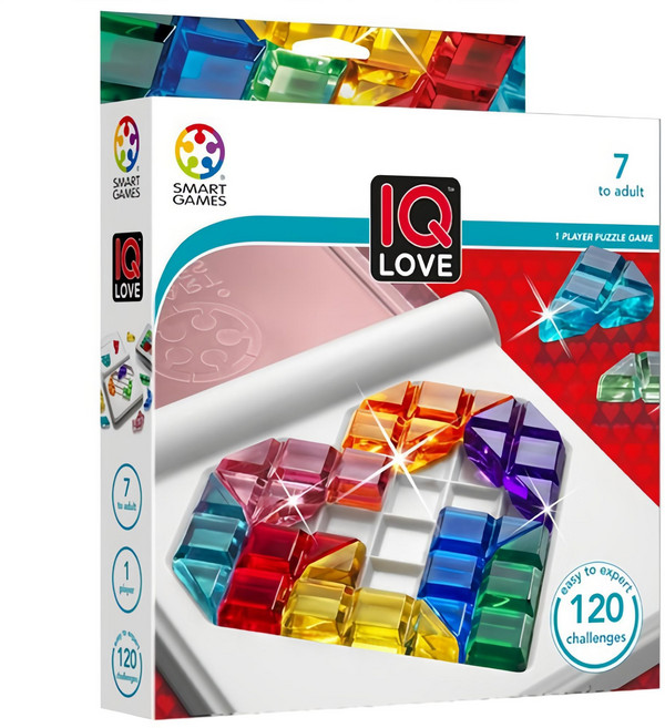Smart Games IQ LOVE 隨身益智遊戲 120道挑戰關卡, IQ愛心大挑戰