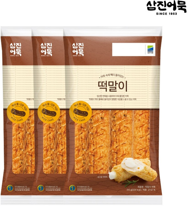 [삼진어묵] 떡말이 1봉 310g (6개입) x 3개